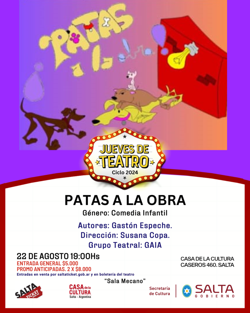 OBRA DE TEATRO INFANTIL “PATAS A LA OBRA”