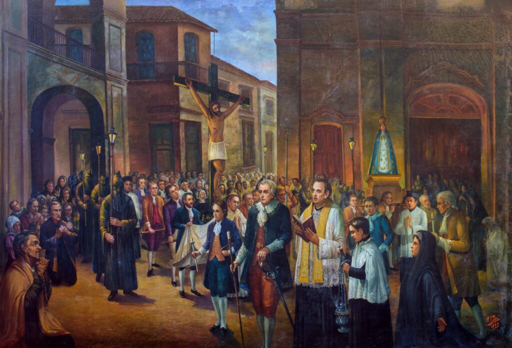 Se podrá apreciar “La Primera Procesión” de Arístene Papi en el Arzobispado